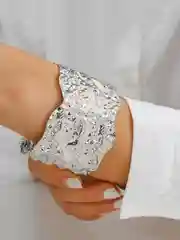 Женский широкий открытый браслет манжета