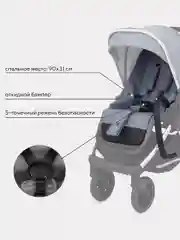 Синий коляска детская универсальная MOWBaby Tilda 2 в 1 MB064
