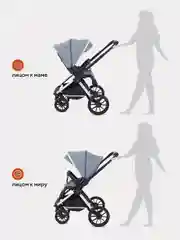 Синий коляска детская универсальная MOWBaby Tilda 2 в 1 MB064