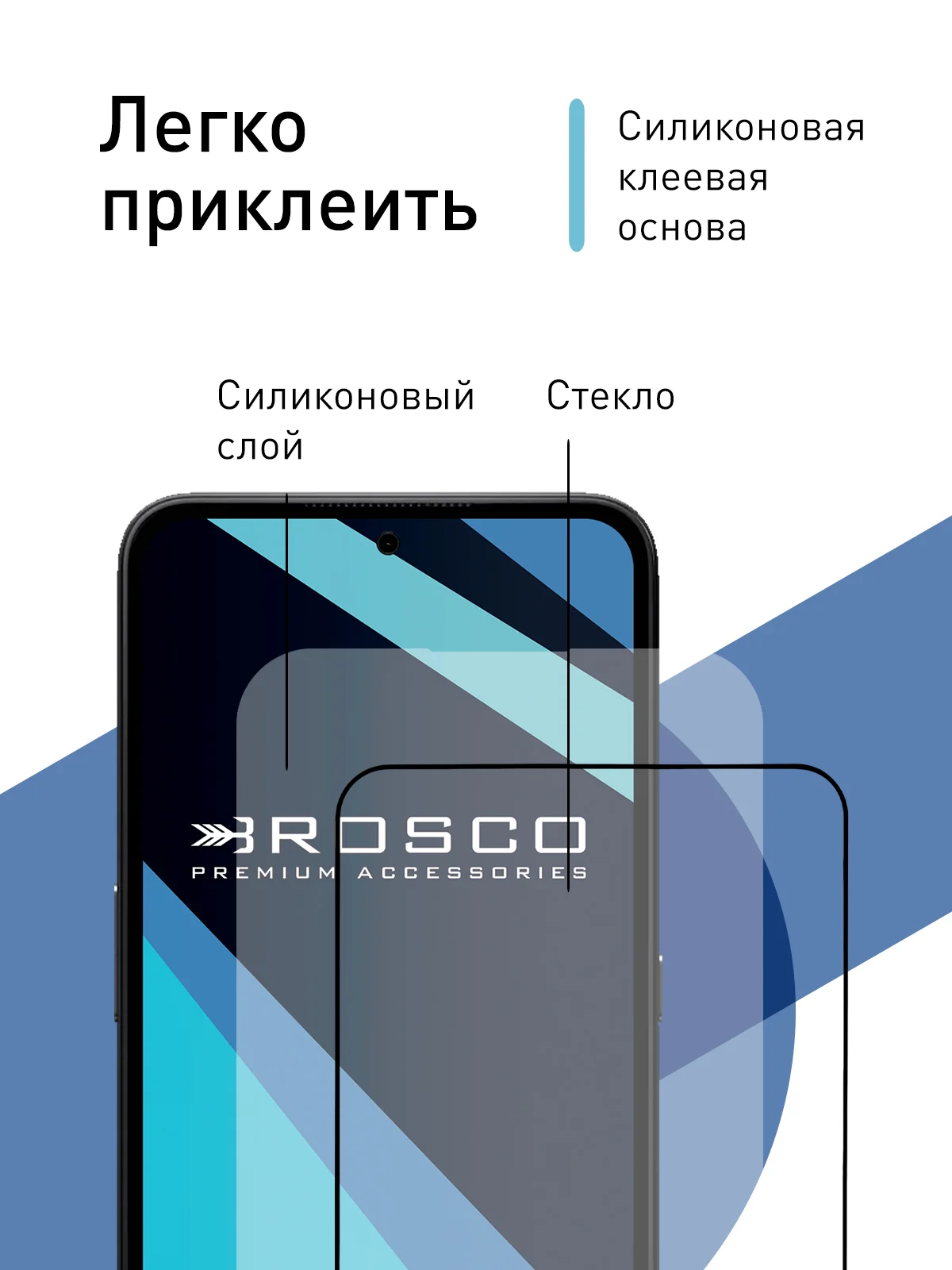Прозрачный 1-2 шт стекло для Nothing CMF Phone 1 защитное ROSCO прозрачное олеофобное с черной рамкой