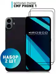 Прозрачный 1-2 шт стекло для Nothing CMF Phone 1 защитное ROSCO прозрачное олеофобное с черной рамкой