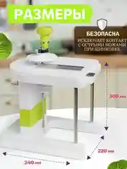 Зеленый капусторезка ручная "Молния" для кухни нарезка, овощерезка, шинковка, нож для капусты
