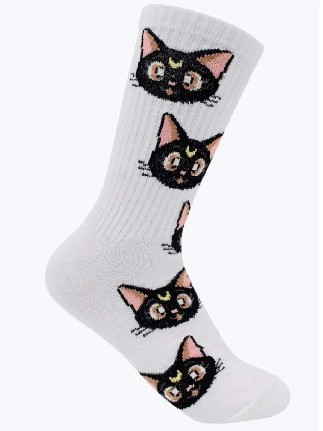 Носки Сейлор Мун / Носки Luna Sailor Moon Cat / Высокие Аниме носки с принтом