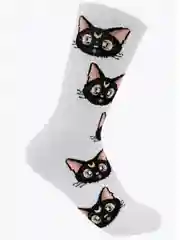 Носки Сейлор Мун / Носки Luna Sailor Moon Cat / Высокие Аниме носки с принтом