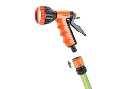 Оранжевый пистолет-распылитель для полива Claber ERGO SHOWER PISTOL