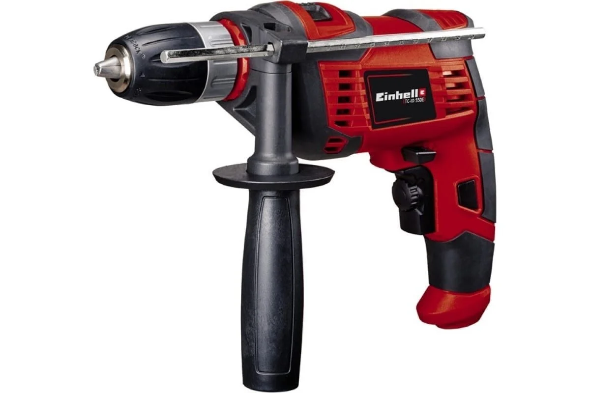 Черный дрель ударная Einhell TC-ID 550 E, 550Вт