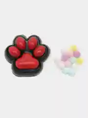 Хром лапка антистресс с кристаллом,лапа котика цветная тянучка, жмякалка