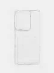 Ледяной чехол Xiaomi Redmi Note 13 Pro 4G силиконовый, чёрный, прозрачный с кармашком