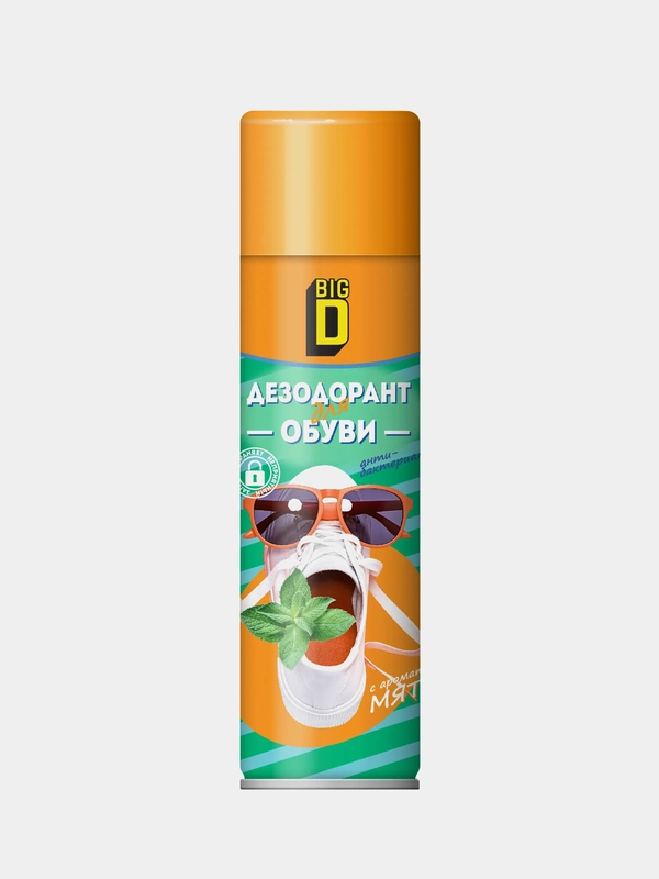 Дезодорант для обуви Big D, с ароматом мяты, 150 мл