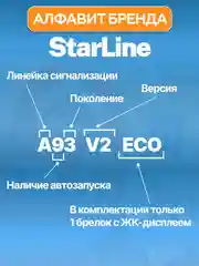 Автомобильная сигнализация с автозапуском StarLine A93 v2 ECO