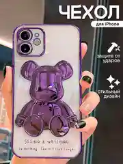 Пурпурный чехол для iPhone 11, 13, 14, 15, Pro, Max, чехол на айфон KAWS, силиконовый, прозрачный