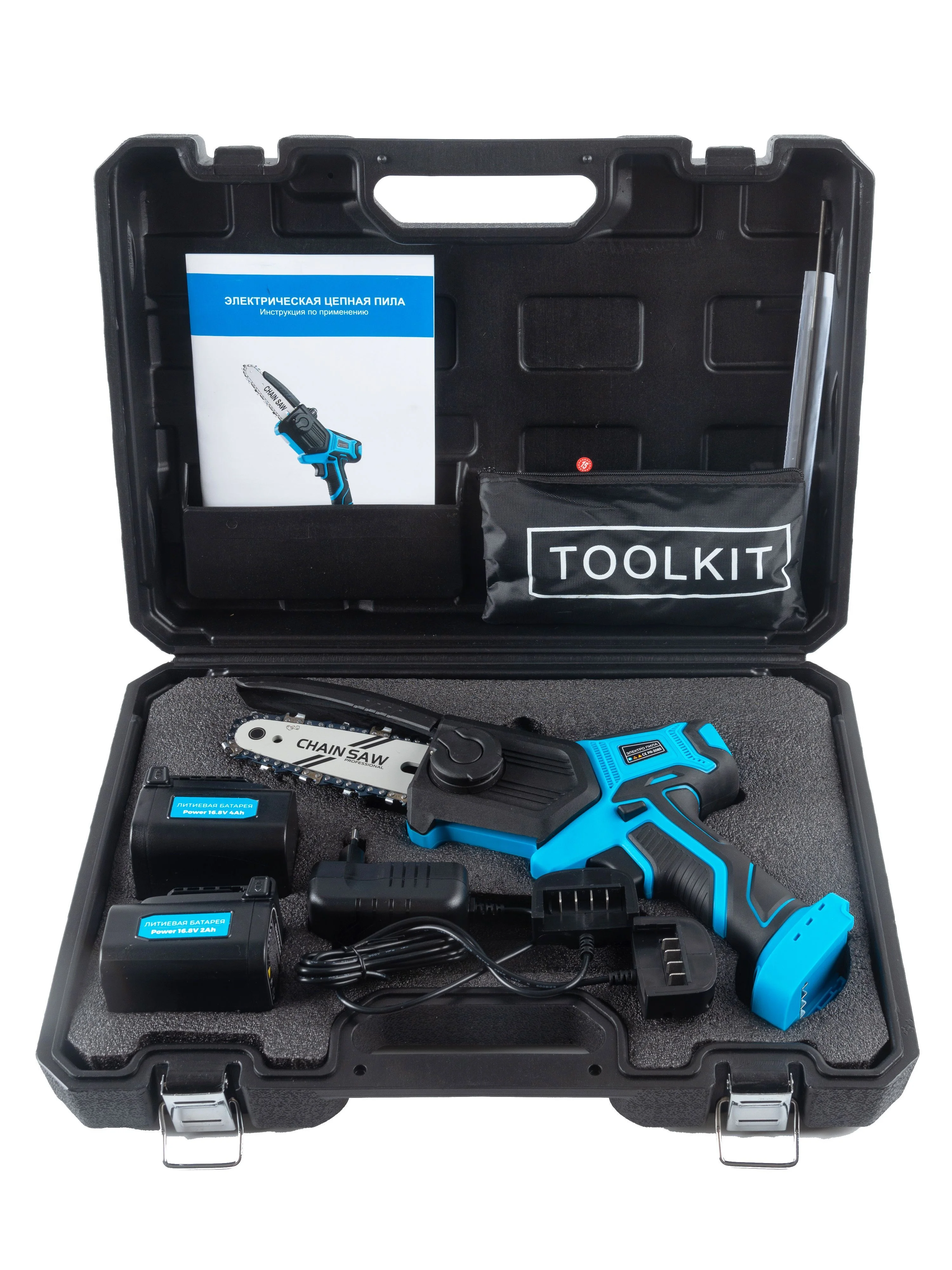 Черный минипила цепная аккумуляторная Pruner PR-3085