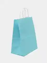 Пакет подарочный- Бирюзовый с кручеными ручками, 24*14*30 см