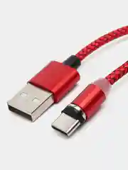 Красный магнитный кабель MicroUSB, Type-C, Lightning IPhone 3 в 1
