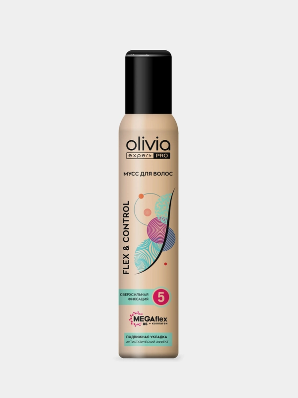 Мусс для волос Olivia Expert PRO Flex & Control, сверхсидьная фиксация, 150 мл