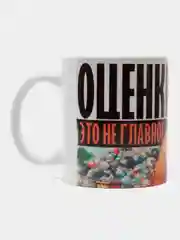 Кружка сувернирная,подарочная с принтом " Оценки это не главное  для мужчины"