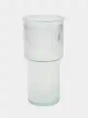 Прозрачный ваза из рифленного стекла