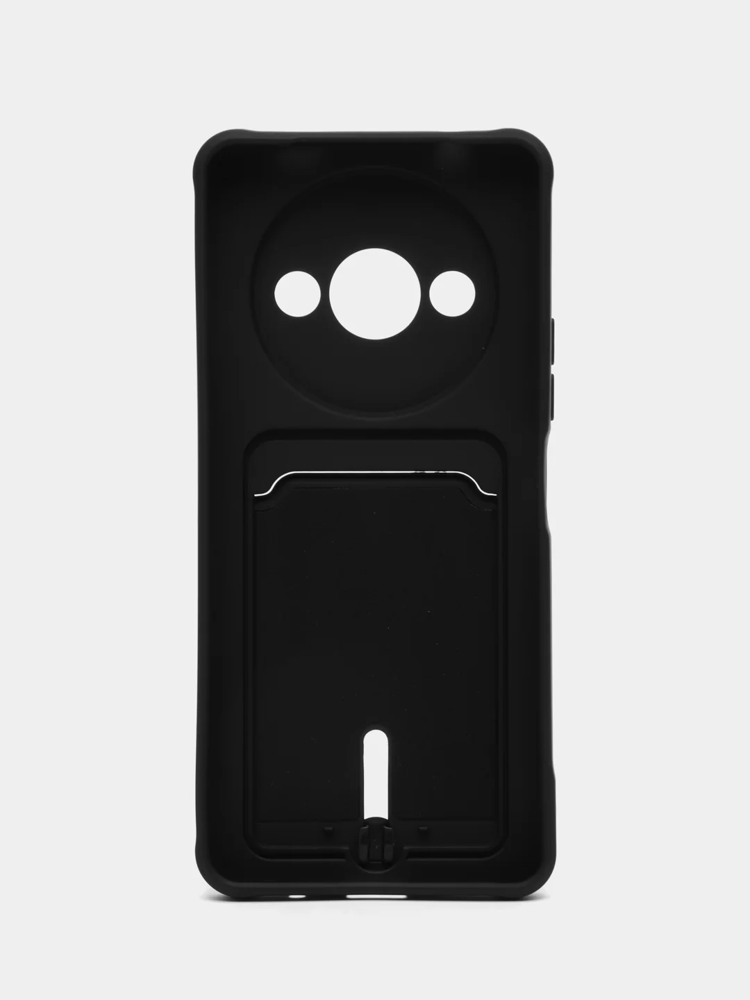 Черный чехол для Xiaomi Redmi A3 / A3x / Poco C61 (Сяоми Редми A3х/Поко С61), с карманом для карт