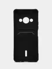 Черный чехол для Xiaomi Redmi A3 / A3x / Poco C61 (Сяоми Редми A3х/Поко С61), с карманом для карт