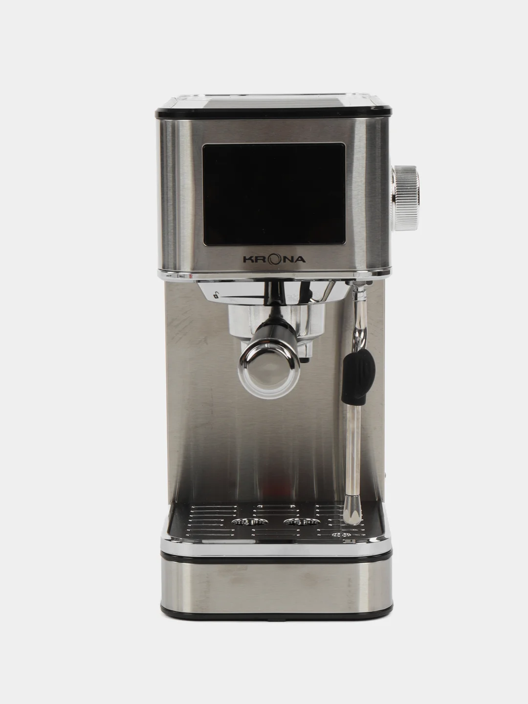 Серебряный кофеварка рожковая из нержавеющей стали KRONA Espresso Kaffeemaschine Inox 20 Bar