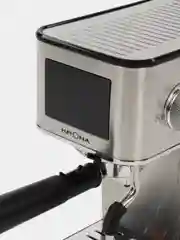 Серебряный кофеварка рожковая из нержавеющей стали KRONA Espresso Kaffeemaschine Inox 20 Bar