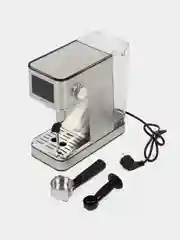 Серебряный кофеварка рожковая из нержавеющей стали KRONA Espresso Kaffeemaschine Inox 20 Bar