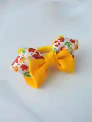 Желтый банты на резинках осенние, 2 шт