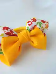 Желтый банты на резинках осенние, 2 шт
