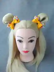 Желтый банты на резинках осенние, 2 шт
