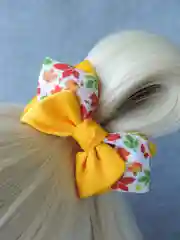 Желтый банты на резинках осенние, 2 шт