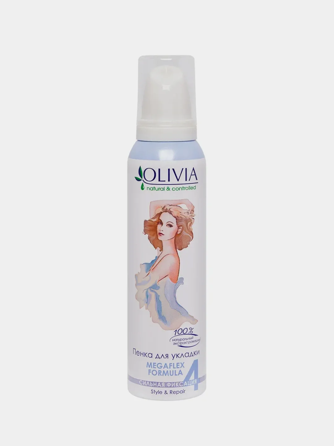 Пенка для укладки волос сильной фиксации Olivia, с экстрактом ромашки, 150 мл