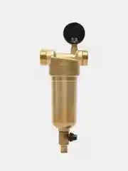 Фильтр самоочищающийся промывной латунный 3/4", 100 микрон, с манометром AV Engineering