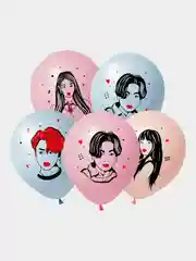 Карамельный воздушные шары Душнила, Аниме, Кей Поп, Корейцы, BTS 5 шт, 12"/30 см, День Рождения