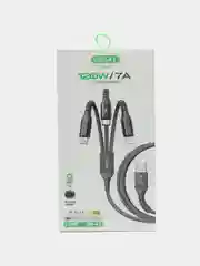 Кабель универсальный 125 см Type-C Micro-Usb Lightning для iPhone и Android
