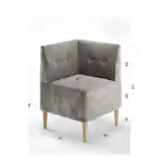 Бежевый угол MONOFIX, ЧЕТТ, велюр