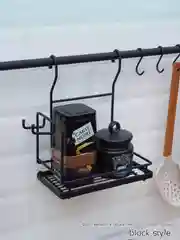 Полка на рейлинг, черный матовый Муар