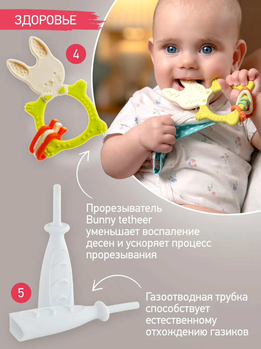 Бежевый набор для новорожденного BUNNY BOX  в ассортименте