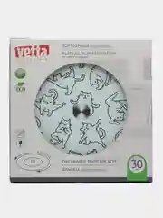 Белый тортовница вращающаяся, d 30см, стекло