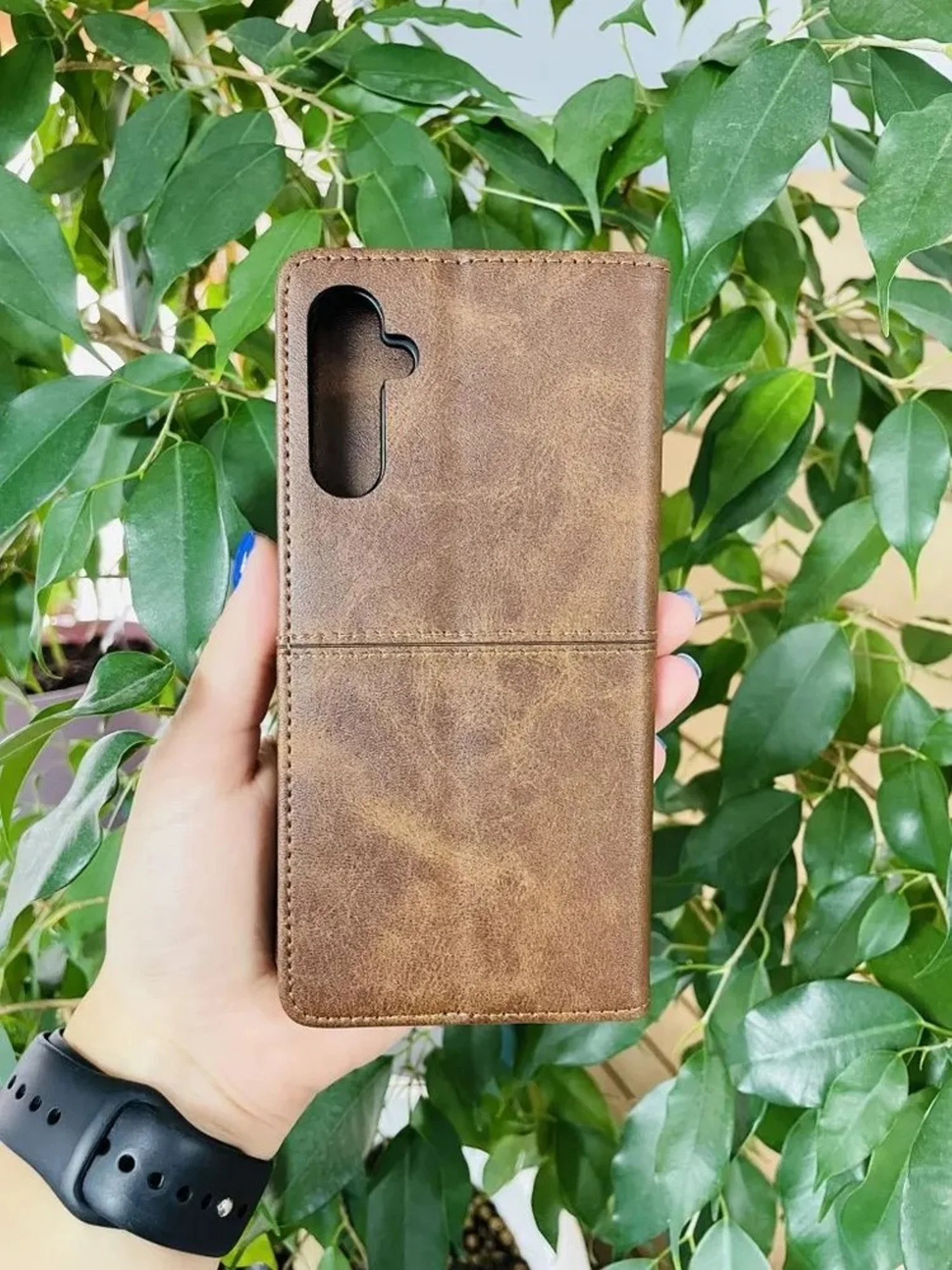 Тёмно-коричневый чехол книжка elitcase для Samsung S23 FE / Самсунг S23 ФЕ