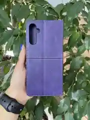 Фиолетовый чехол книжка elitcase для Samsung S23 FE / Самсунг S23 ФЕ