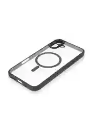 Прозрачный чехол MagSafe для iPhone 16 Plus пластиковый с силиконом ROSCO противоударный с магнитом