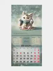 Календарь настенный на 2025 год перекидной, Brauberg, 12 листов, 22,5х22,5см, Мини