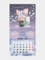 Календарь настенный на 2025 год перекидной, Brauberg, 12 листов, 22,5х22,5см, Мини