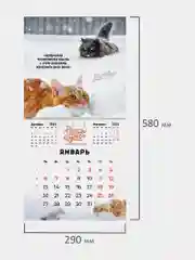 Календарь настенный на 2025 год перекидной, Brauberg, 12 листов, 29х29см, Не падай духом