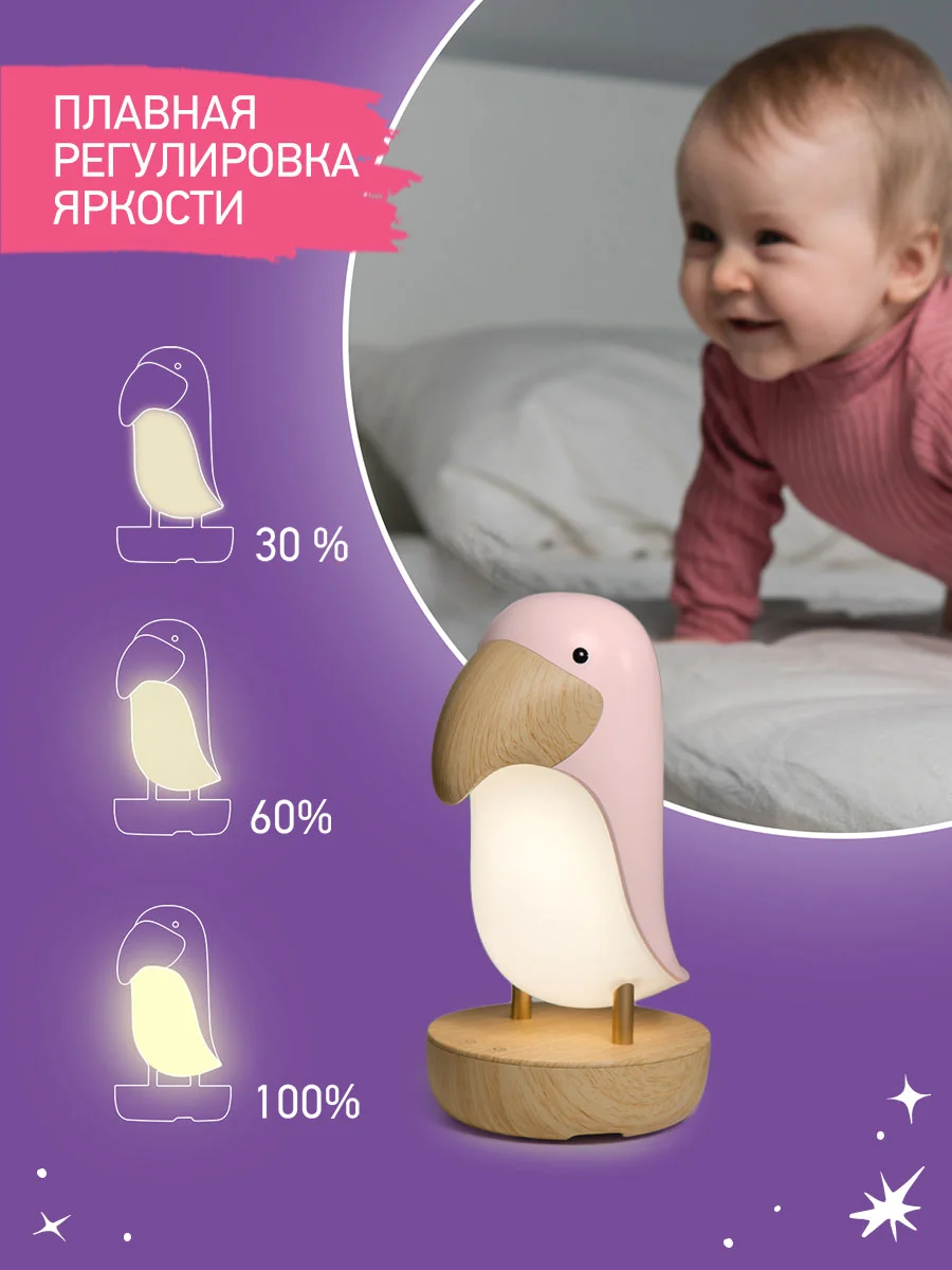 Белый ночник детский интерьерный