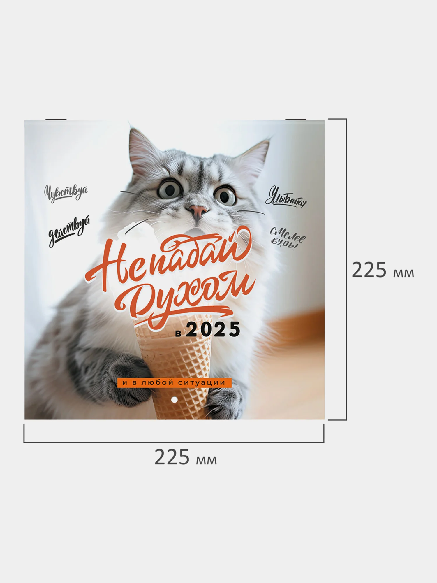 Календарь настенный на 2025 год перекидной, Brauberg, 12 листов, 22,5х22,5см, Мини