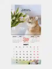 Календарь настенный на 2025 год перекидной, Brauberg, 12 листов, 22,5х22,5см, Мини