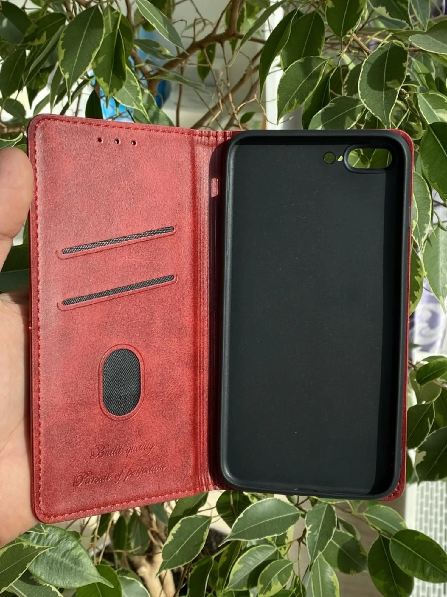 Красный чехол книжка elitcase для Apple iPhone 7 Plus и 8 Plus / Айфон 7+ и 8+