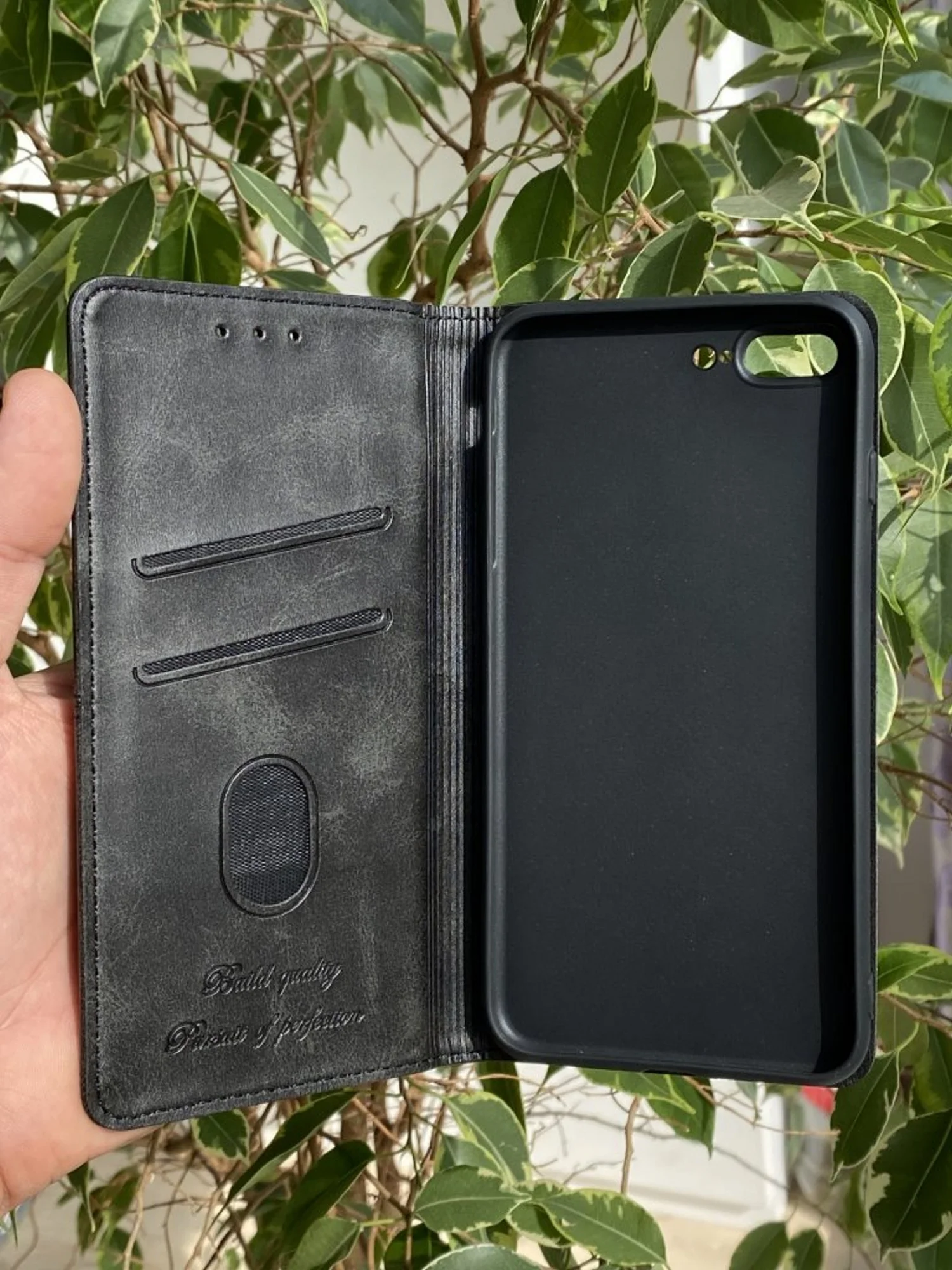 Черный чехол книжка elitcase для Apple iPhone 7 Plus и 8 Plus / Айфон 7+ и 8+