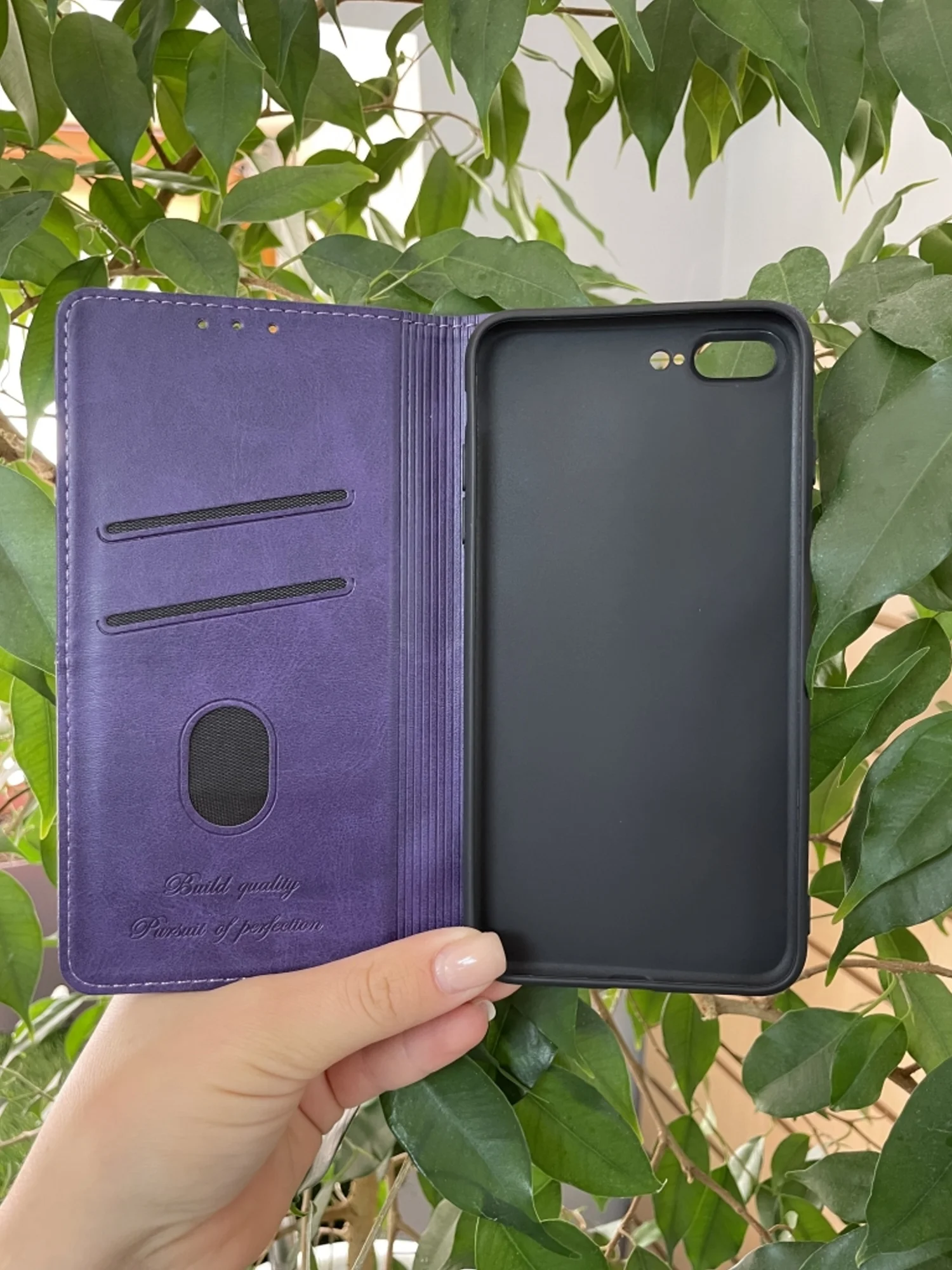 Фиолетовый чехол книжка elitcase для Apple iPhone 7 Plus и 8 Plus / Айфон 7+ и 8+